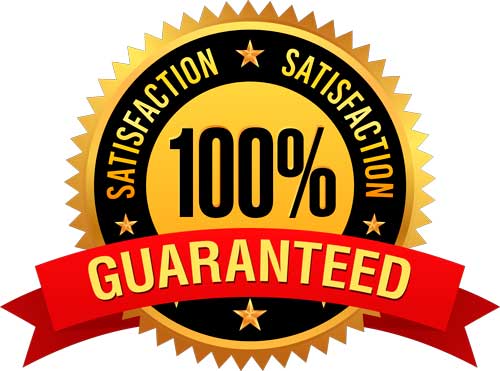 100% Guaranteed Satisfaction logo for all attic and spray foam insulation services