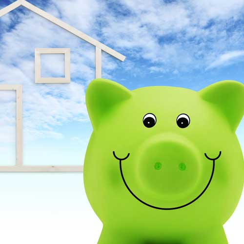 home insulation rebate green piggy bank